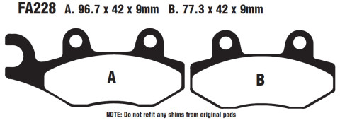 Тормозные колодки EBC SFA275HH