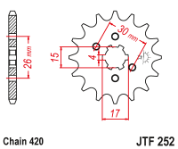 Приводная звезда JT JTF252.13 (PBR 261)