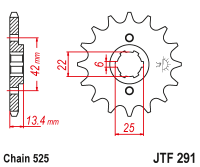 Приводная звезда JT JTF291.16 (PBR 291)