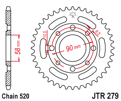 Привідна зірка JT JTR279.38 (PBR 279)