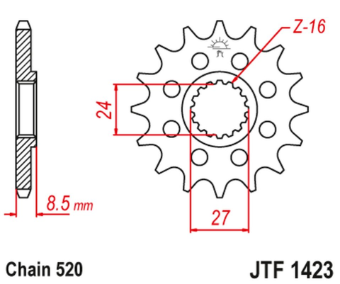 Приводная звезда SUZUKI GSXR 1000 '09-16' JT JTF1423.15