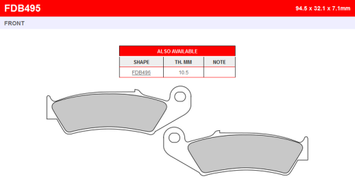Гальмівні колодки FERODO FDB495P