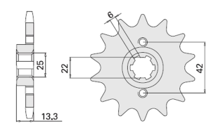 Приводная звезда HONDA CB 450S 86-89 CHT 29115K (JTF 291.15)