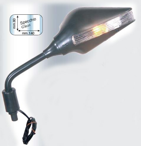 Зеркало универсальное, с поворотником FAR 6131 левое