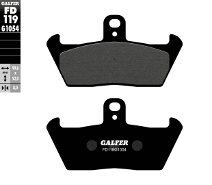 Тормозные колодки GALFER FD119G1054 (FA163)