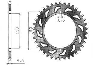 Приводная звезда SUNSTAR 1-3610 45 (JTR 245/3.45)
