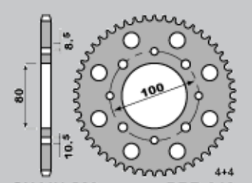 Приводная звезда SUZUKI GN 250 '82-'99, GZ 250 MARAUDER '00-'10, RG 250 GAMMA '85-'88, TU 250X '97-'19 JR 81937JRS