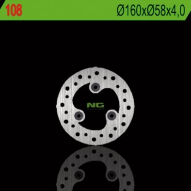 Гальмівний диск NG передній CAGIVA (160X58X4) (3X10,5MM) NG108