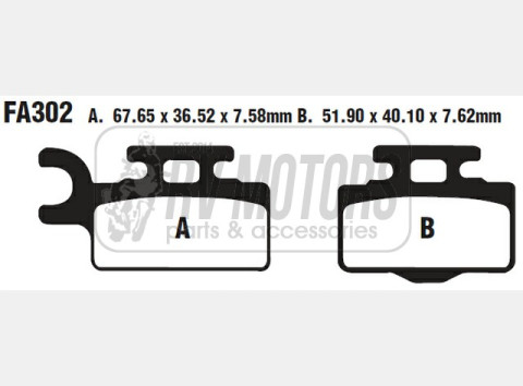 Тормозные колодки EBC FA302TT