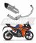Полная система выхлопа KTM RC 390 2022 - 2024 DOMINATOR HP8 