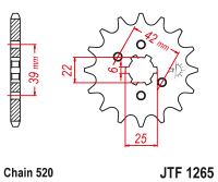 Приводная звезда JT JTF1265.15 (PBR 265)