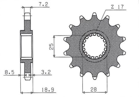 Приводная звезда SUNSTAR 42220 (JTF704.20)