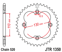 Приводная звезда JT JTR1350.38 (PBR 4303)