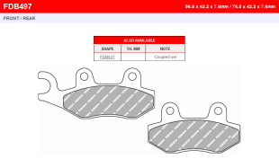 Тормозные колодки FERODO FDB497SM