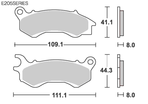 Гальмівні колодки SBS 205MS