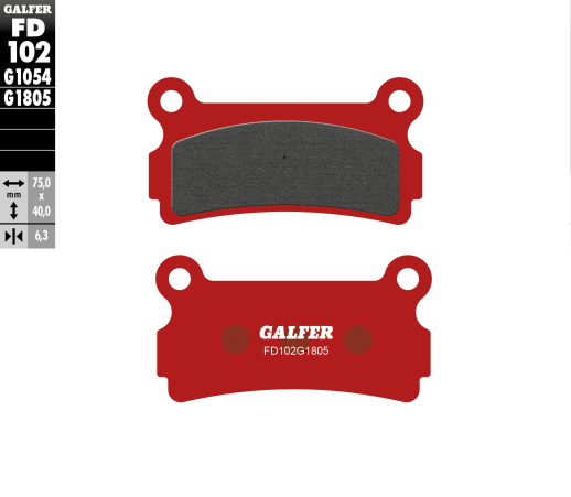 Гальмівні колодки GALFER FD102G1805 (FA164)