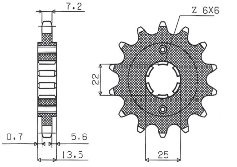 Приводная звезда HONDA XL 600V '87-'88 (PD06) SUNSTAR SUN40615