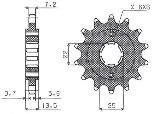 Приводная звезда HONDA XL 600V '87-'88 (PD06) SUNSTAR SUN40615