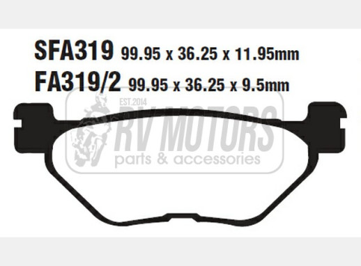 Гальмівні колодки EBC FA319/2HH