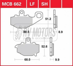 Тормозные колодки TRW LUCAS MCB662