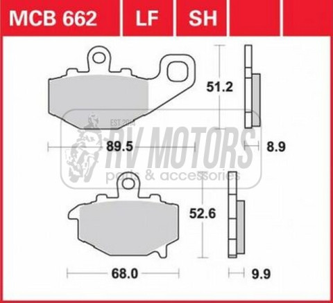 Тормозные колодки TRW LUCAS MCB662