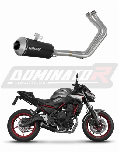 Полная система выхлопа Kawasaki Z650 2023 - 2025 DOMINATOR овальный G2 черный