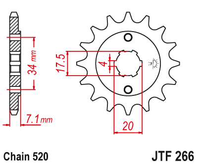 Привідна зірка JT JTF266.13 (PBR 266)