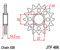 Приводная звезда JT JTF406.15