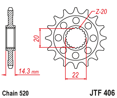 Привідна зірка JT JTF406.15