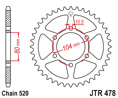Привідна зірка JT JTR478.42 (PBR 478)