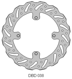 Тормозной диск передний HUSQVARNA CR/WR 125 '00-13, TR/TC/WR 250 '00-13, TE/TC 450/510/610 '05-10, (260X120X3MM) (4X6,5MM) (NG910) DELTA BRAKING ONL_DBD038G
