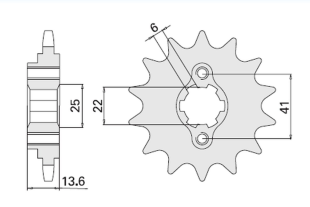 Приводная звезда HONDA VT 600 C '88-'89 CHT 29316K (JTF293.16)