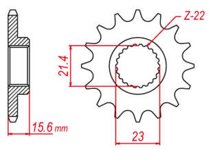 Приводная звезда YAMAHA XT 600 '89-'98, XTZ 660 '91-'98 GROSSKOPF 44115G (JTF577.15RB) 