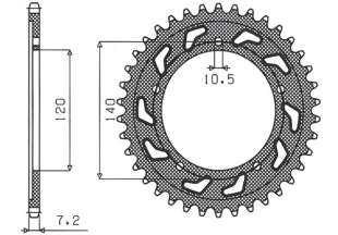 Приводная звезда SUNSTAR 1-4499 43 (JTR1792.43)