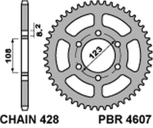 Приводная звезда DERBI GPR 125 4T 09-13 PBR 460749C45
