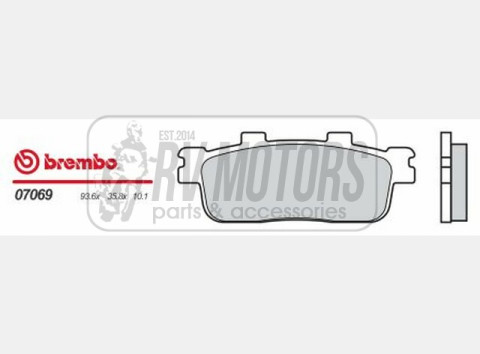 Тормозные колодки BREMBO BRM 07069XS