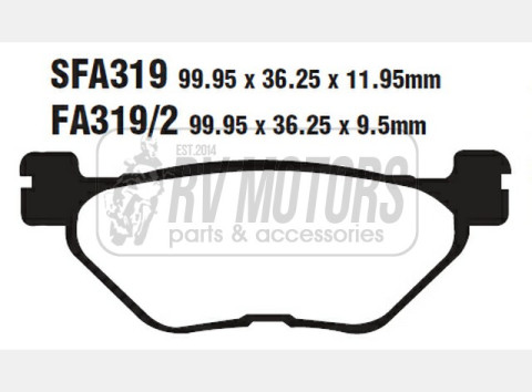 Тормозные колодки EBC FA319/2V