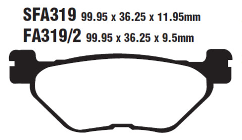 Тормозные колодки EBC SFA319