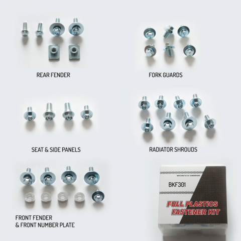 Комплект болтов пластика ACCEL BKF-301 KAWASAKI KX 125/250 '03-'07, KXF 250 '04-'16, KXF 450 '04-'14, RMZ 250 '04-'06