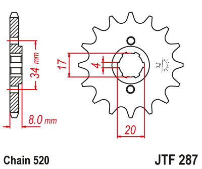 Привідна зірка JT JTF287.13 (PBR 267)