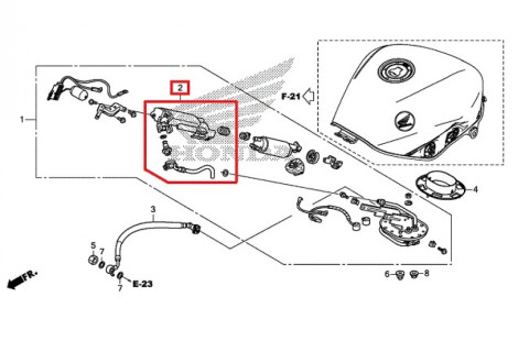 Топливный фильтр Honda 16730-MGH-641