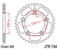 Приводная звезда JT JTR744.36 (PBR 4443)