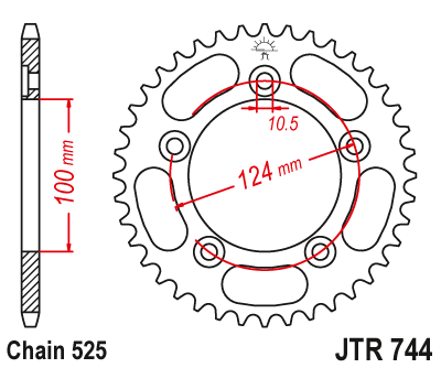 Приводная звезда JT JTR744.36 (PBR 4443)