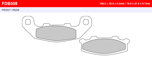 Гальмівні колодки FERODO FDB508P