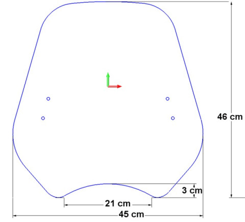 Универсальный ветровик Loster U4S длинна 44 см