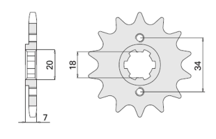 Приводная звезда HONDA MTX 125R, CA125 REBEL CHT 32913K (JTF329.13)