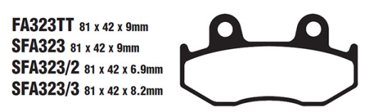 Гальмівні колодки EBC SFA323