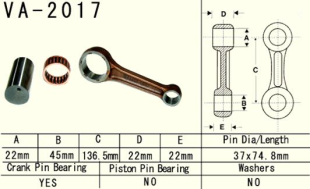 Шатун YAMAHA YFM 660 (YFM660) RAPTOR '01 VESRAH VA-2017