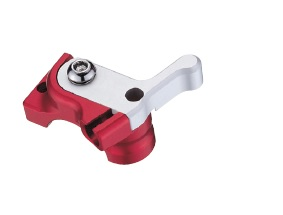 Универсальный хомут на руль с рычагом ACCEL цвет красный HSL02RD