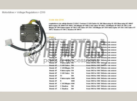 Регулятор напряжения HONDA CX/VF/VT 81-87  DZE ELEKTRYKA 2310-01